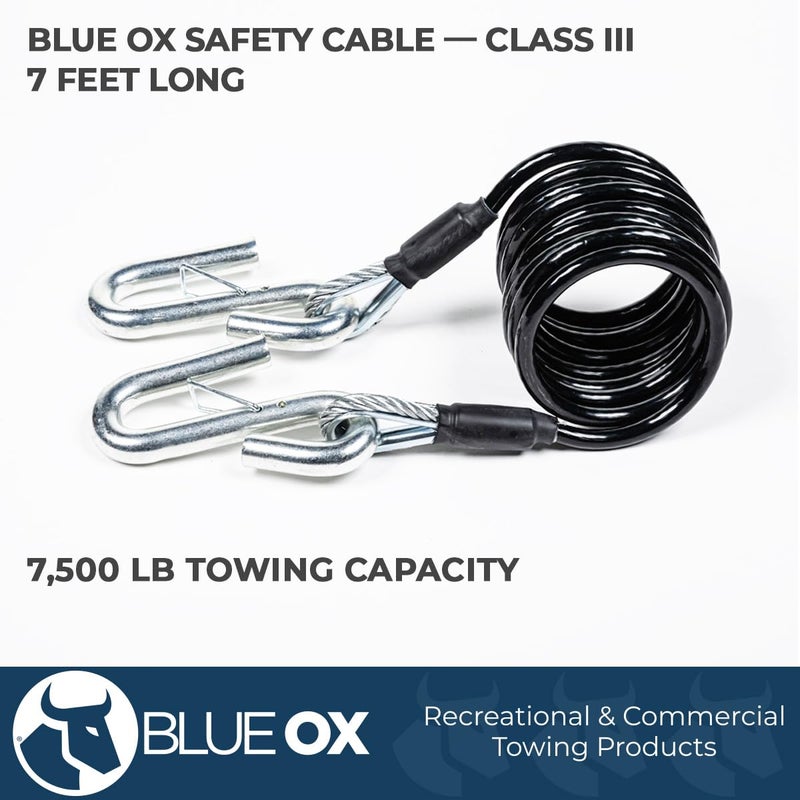 Blue Ox BX88196 Safety Cable Kit  Class III  7500lb  7 ft. - Image 2